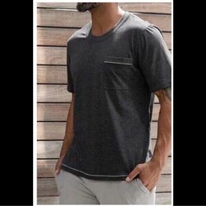 NWOT LUNYA Mens Sleep Shirt XL Gray Pullover Crew RESTORE Short Sleeve Tee LAHGO